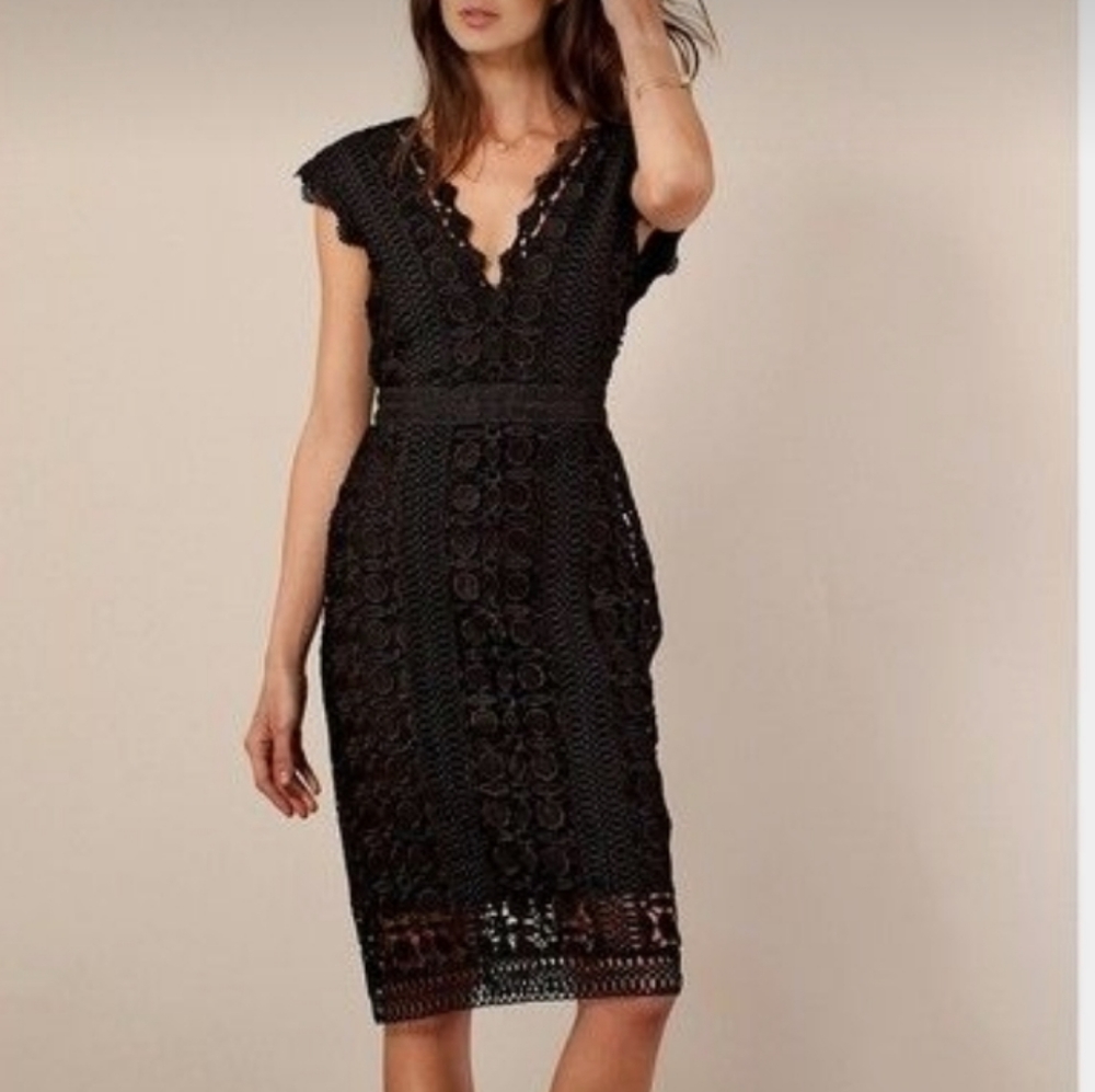 Hale Bob Lace Midi Dress